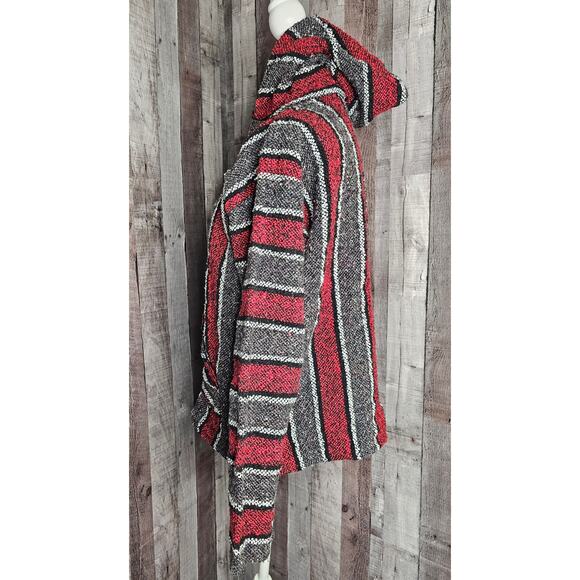 FRANK's TEXTILES Baja Mexican Pull Over HOODIE Rag XL Recycled Fiber VINTAGE - Picture 2 of 6